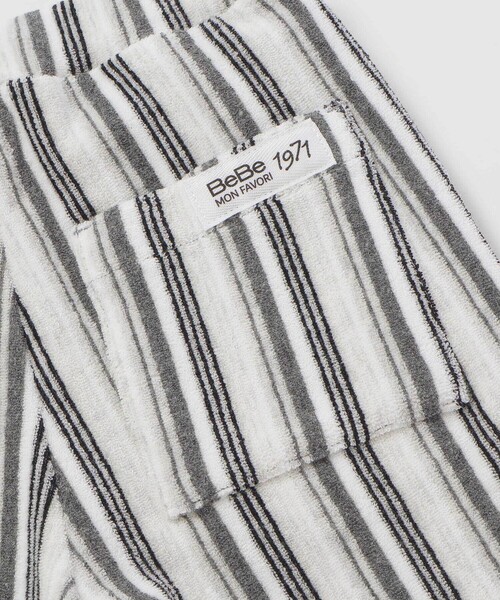 BeBe（ベベ）の「パイルランダムストライプハーフパンツ(80~150cm)（その他パンツ・キッズ・ブラック系その他・110cm/120cm/140cm/150cm/130cm）」の13枚目の写真