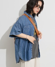 半袖シアーデニムシャツ