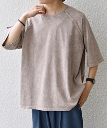 【SHIPS any別注】ONEITA: ケミカルウォッシュ リラックス ラグラン Tシャツ(セットアップ対応)◇