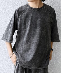 【SHIPS any別注】ONEITA: ケミカルウォッシュ リラックス ラグラン Tシャツ(セットアップ対応)◇