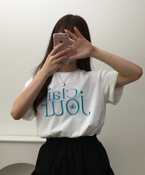 FUNALIVE(ファンアライブ)の「アソート立体ロゴプリントTシャツ 半袖(Tシャツ/カットソー・レディース・ライトグレー/ホワイト系その他/オフホワイト/チャコール/ホワイト・F)」の4枚目の写真