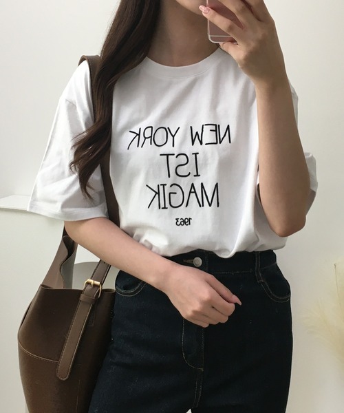 FUNALIVE(ファンアライブ)の「アソート立体ロゴプリントTシャツ 半袖(Tシャツ/カットソー・レディース・ライトグレー/ホワイト系その他/オフホワイト/チャコール/ホワイト・F)」の3枚目の写真