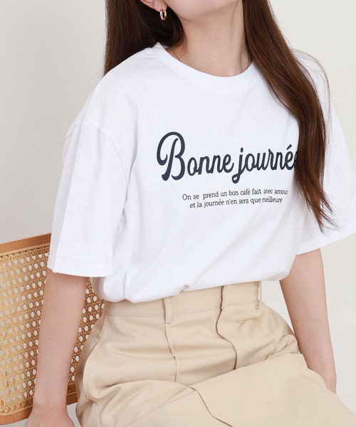FUNALIVE(ファンアライブ)の「アソート立体ロゴプリントTシャツ 半袖(Tシャツ/カットソー・レディース・ライトグレー/ホワイト系その他/オフホワイト/チャコール/ホワイト・F)」の7枚目の写真
