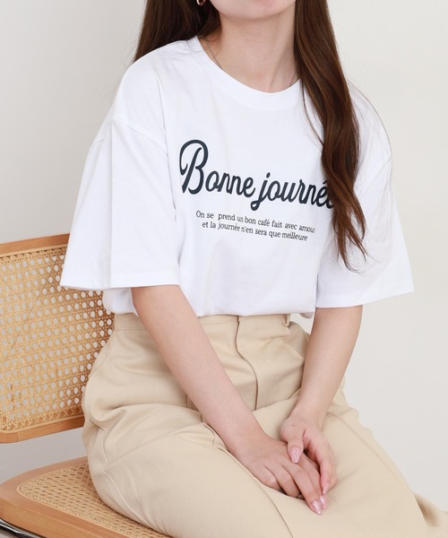FUNALIVE(ファンアライブ)の「アソート立体ロゴプリントTシャツ 半袖(Tシャツ/カットソー・レディース・ライトグレー/ホワイト系その他/オフホワイト/チャコール/ホワイト・F)」の8枚目の写真