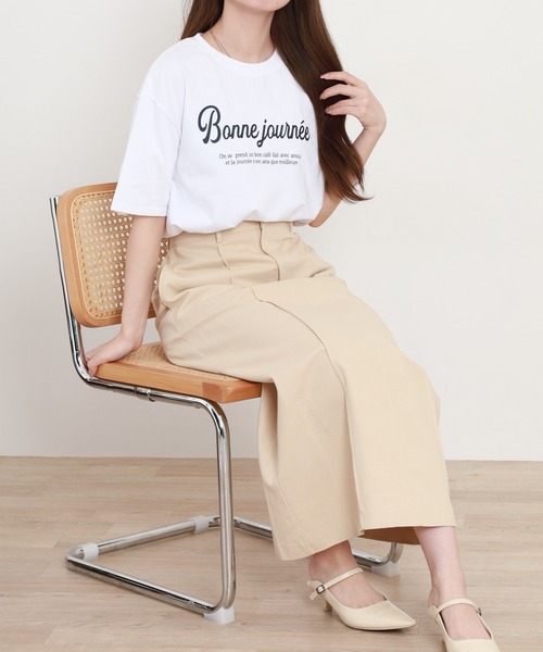 FUNALIVE(ファンアライブ)の「アソート立体ロゴプリントTシャツ 半袖(Tシャツ/カットソー・レディース・ライトグレー/ホワイト系その他/オフホワイト/チャコール/ホワイト・F)」の13枚目の写真