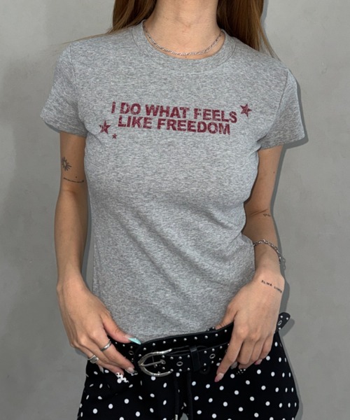 Bamm(バム)の「コンパクトロゴTシャツ(Tシャツ/カットソー・レディース・ネイビー/グレー/ホワイト/ブラック・FREE)」の21枚目の写真