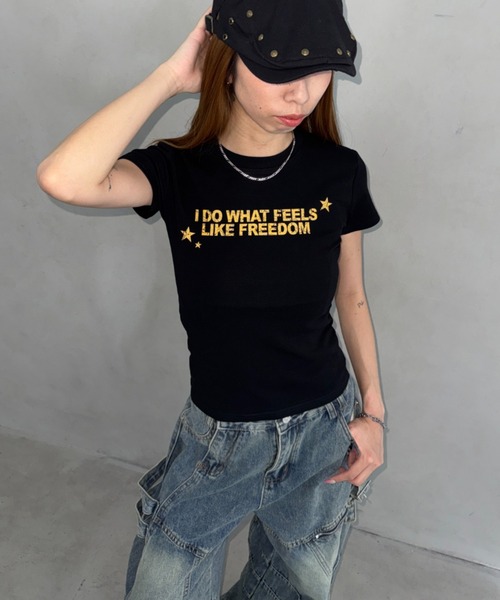 Bamm(バム)の「コンパクトロゴTシャツ(Tシャツ/カットソー・レディース・ネイビー/グレー/ホワイト/ブラック・FREE)」の18枚目の写真
