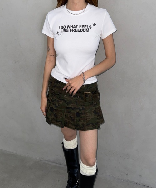 Bamm(バム)の「コンパクトロゴTシャツ(Tシャツ/カットソー・レディース・ネイビー/グレー/ホワイト/ブラック・FREE)」の5枚目の写真