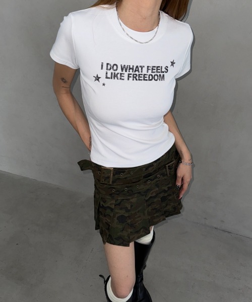 Bamm(バム)の「コンパクトロゴTシャツ(Tシャツ/カットソー・レディース・ネイビー/グレー/ホワイト/ブラック・FREE)」の9枚目の写真