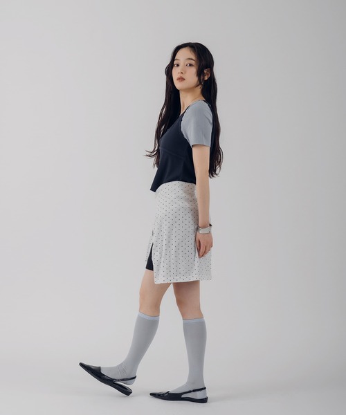 MUHET（ミュエータ）の「【set item】layered ribbed tee & henry neck tank top / レイヤードリブTシャツ＆ヘンリーネックタンクトップ（Tシャツ/カットソー・レディース・レッド/ネイビー/ブラウン・FREE）」の11枚目の写真