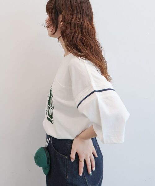 AMERICAN HOLIC(アメリカンホリック)の「【RUSSELL】フットボールTシャツ(Tシャツ/カットソー・レディース・ホワイト・FREE)」の4枚目の写真