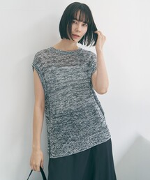 リネンペーパー メッシュニット ベスト