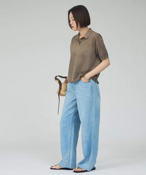 Healthy denim(ヘルシーデニム)の「【Healthy denim】Breezy PinkpeperM- easy ストレートデニム(デニムパンツ・レディース・ライトブルー・34/36/38)」の3枚目の写真