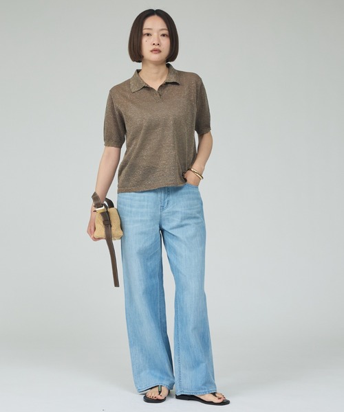 Healthy denim(ヘルシーデニム)の「【Healthy denim】Breezy PinkpeperM- easy ストレートデニム(デニムパンツ・レディース・ライトブルー・34/36/38)」の4枚目の写真