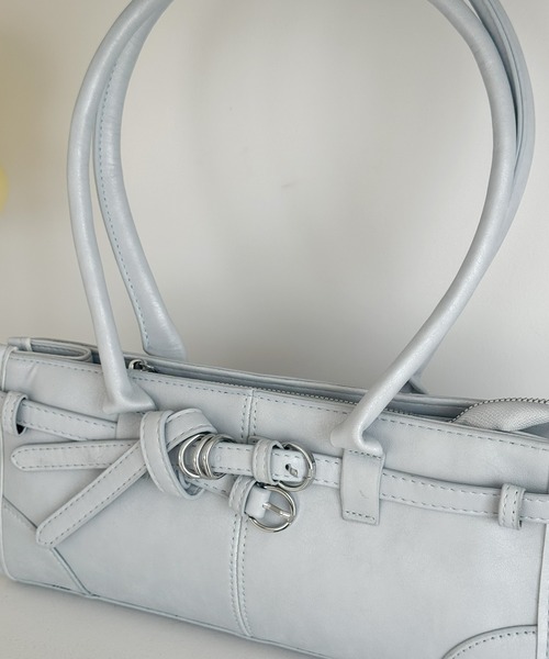 frunco(フランコ)の「ベルト付きナローハンドルBAG(ハンドバッグ・レディース・ブルー/ブラック/ブラウン/ピンク/ホワイト・FREE)」の22枚目の写真