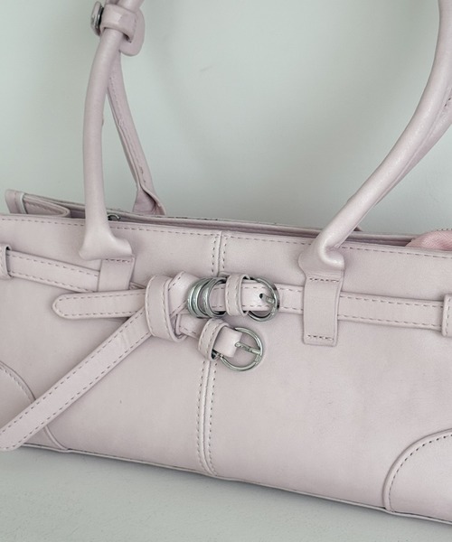 frunco(フランコ)の「ベルト付きナローハンドルBAG(ハンドバッグ・レディース・ブルー/ブラック/ブラウン/ピンク/ホワイト・FREE)」の18枚目の写真