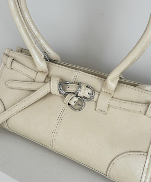 frunco(フランコ)の「ベルト付きナローハンドルBAG(ハンドバッグ・レディース・ブルー/ブラック/ブラウン/ピンク/ホワイト・FREE)」の17枚目の写真
