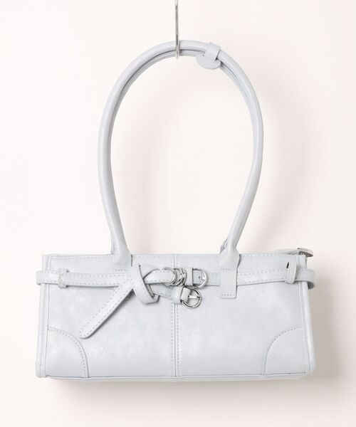 frunco(フランコ)の「ベルト付きナローハンドルBAG(ハンドバッグ・レディース・ブルー/ブラック/ブラウン/ピンク/ホワイト・FREE)」の7枚目の写真
