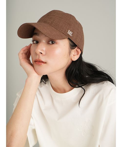 Mila Owen(ミラオーウェン)の「バックリボンキャップ(キャップ・レディース・ブラウン/アイボリー/チャコールグレー・F)」の3枚目の写真