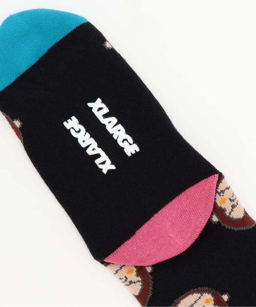 XLARGE KIDS(エクストララージキッズ)の「ファニーゴリラ カラフルクルーソックス(ソックス/靴下・キッズ・グリーン/ホワイト/ブラック・19-21cm/17-19cm/15-17cm/13-15cm)」の5枚目の写真