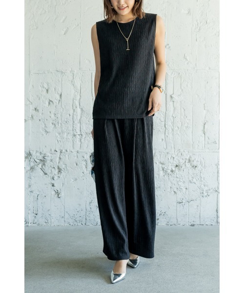 M.deux(エムドゥ)の「リラックス楊柳ノースリカットソー(Tシャツ/カットソー・レディース・ブラック/モカ/サックスブルー・MEDIUM)」の13枚目の写真