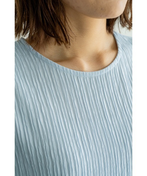 M.deux(エムドゥ)の「リラックス楊柳ノースリカットソー(Tシャツ/カットソー・レディース・ブラック/モカ/サックスブルー・MEDIUM)」の17枚目の写真
