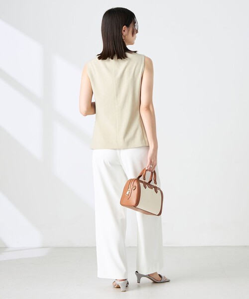 NOLLEY’S Sophi(ノーリーズソフィ)の「《セットアップ対応》ウォッシャブルドライシャンタンジレ(ベスト・レディース・ベージュ/オフホワイト・38)」の10枚目の写真