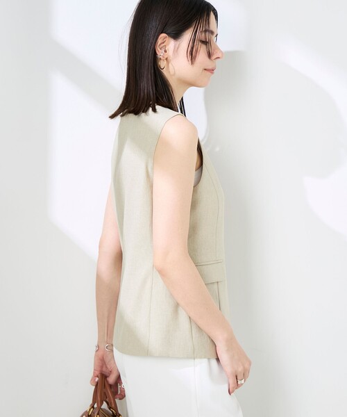 NOLLEY’S Sophi(ノーリーズソフィ)の「《セットアップ対応》ウォッシャブルドライシャンタンジレ(ベスト・レディース・ベージュ/オフホワイト・38)」の18枚目の写真