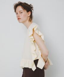 LAATO（ラート）の「frill tee（Tシャツ/カットソー）」