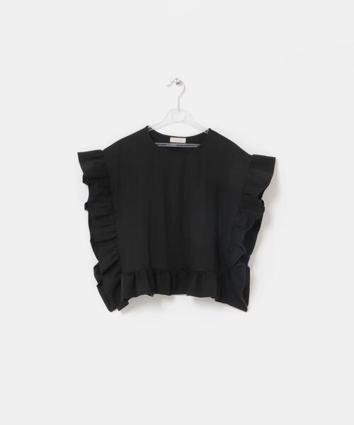 LAATO（ラート）の「frill tee（Tシャツ/カットソー・レディース・ブラック/アイボリー/スミクロ・FREE）」の10枚目の写真