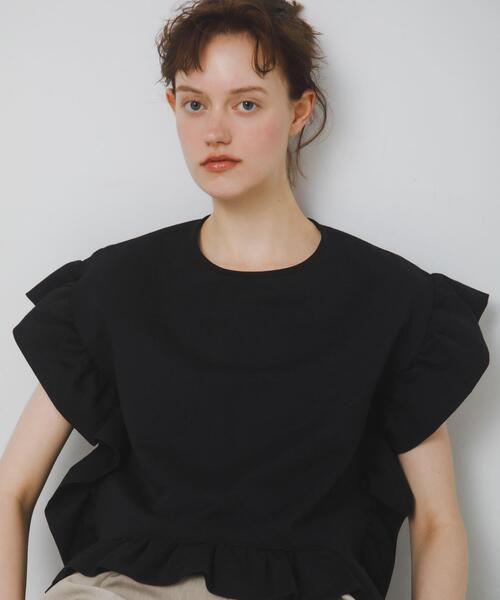 LAATO(ラート)の「frill tee(Tシャツ/カットソー・レディース・ブラック/アイボリー/スミクロ/ホワイト・FREE)」の20枚目の写真