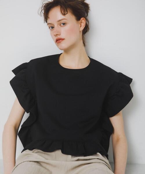 LAATO(ラート)の「frill tee(Tシャツ/カットソー・レディース・ブラック/アイボリー/スミクロ/ホワイト・FREE)」の21枚目の写真