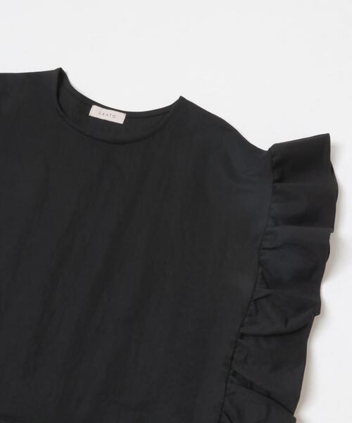 LAATO(ラート)の「frill tee(Tシャツ/カットソー・レディース・ブラック/アイボリー/スミクロ/ホワイト・FREE)」の10枚目の写真