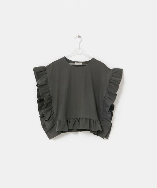 LAATO(ラート)の「frill tee(Tシャツ/カットソー・レディース・ブラック/アイボリー/スミクロ/ホワイト・FREE)」の6枚目の写真