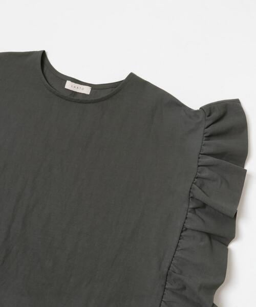 LAATO(ラート)の「frill tee(Tシャツ/カットソー・レディース・ブラック/アイボリー/スミクロ/ホワイト・FREE)」の5枚目の写真