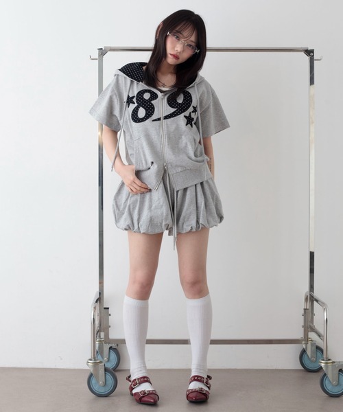 WEGO(ウィゴー)の「WEGO/【26年春夏新作】ミニ裏毛バルーンショーツ(その他パンツ・レディース・ホワイト/杢グレー・FREE)」の4枚目の写真