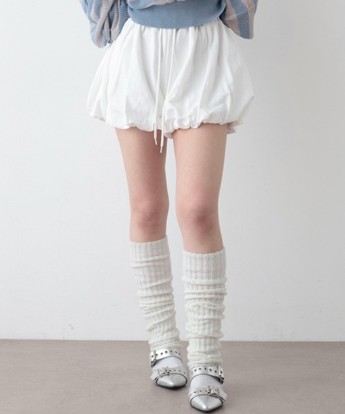 WEGO(ウィゴー)の「WEGO/【26年春夏新作】ミニ裏毛バルーンショーツ(その他パンツ・レディース・ホワイト/杢グレー・FREE)」の7枚目の写真