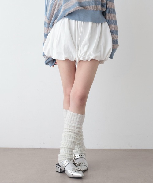 WEGO(ウィゴー)の「WEGO/【26年春夏新作】ミニ裏毛バルーンショーツ(その他パンツ・レディース・ホワイト/杢グレー・FREE)」の8枚目の写真