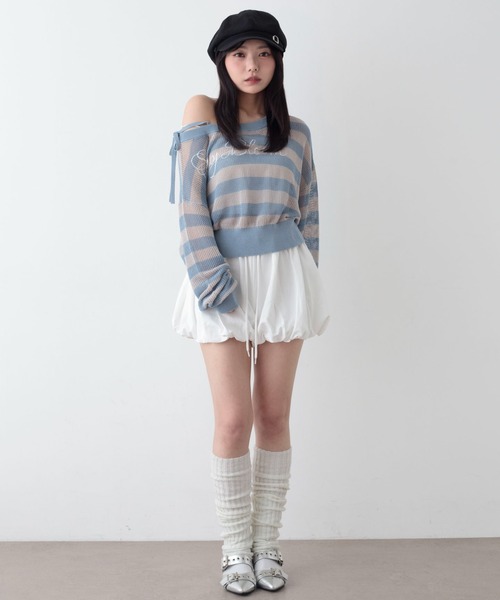 WEGO(ウィゴー)の「WEGO/【26年春夏新作】ミニ裏毛バルーンショーツ(その他パンツ・レディース・ホワイト/杢グレー・FREE)」の11枚目の写真