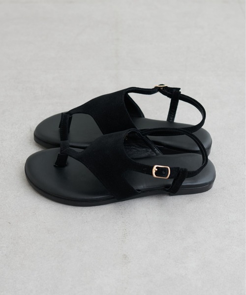 LARUTA(ラルータ)の「【LARUTA】フラットスエードサンダル(サンダル・レディース・ベージュ/ブラック・LARGE/MEDIUM)」の10枚目の写真