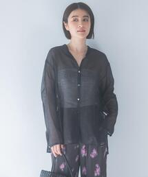 URBAN RESEARCH ROSSO WOMEN | リネンシアーカールマイヤーブラウス(シャツ/ブラウス)