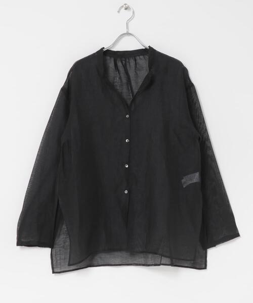 URBAN RESEARCH ROSSO WOMEN（アーバンリサーチ　ロッソ）の「リネンシアーカールマイヤーブラウス（シャツ/ブラウス・レディース・ブラック/グリーン/ホワイト・FREE）」の19枚目の写真