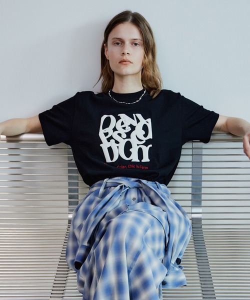 MAISON SPECIAL(メゾンスペシャル)の「Composed Logo T-Shirt/ComposedロゴTシャツ(Tシャツ/カットソー・レディース・ブラック/ブルー/ホワイト/ブラウン・FREE)」の2枚目の写真