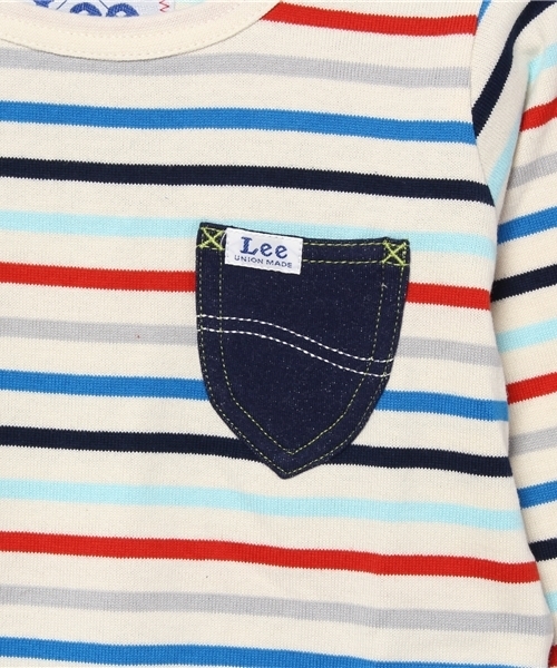 Lee（リー）の「ＬＥＥ　リー　ボーダーロンＴ（Tシャツ/カットソー・キッズ・ネイビー/ピンク/レッド・110cm/100cm/130cm/120cm）」の6枚目の写真