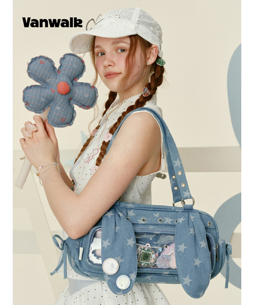 VANWALK（バンウォーク）の「Bunny Bunny Tote Bag [Denim]（ショルダーバッグ・レディース・ブルー・FREE）」の2枚目の写真