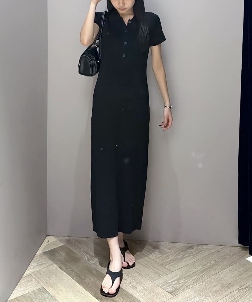 MOUSSY(マウジー)の「CABLE POLO KNIT ドレス(ワンピース・レディース・ブラウン/ブラック/ネイビー・1/2)」の19枚目の写真