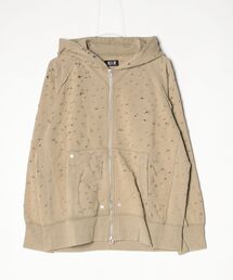 FAF（フェイク アス フラワーズ）の「【FAF】Dameged Zip up Hoodie（パーカー）」