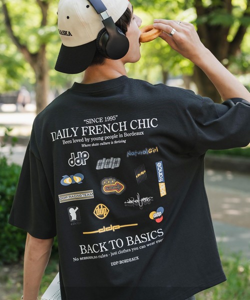 ddp(ディーディーピー)の「ddp/ディーディーピー 別注コラボオーバーサイズバックプリント半袖Tシャツ(Tシャツ/カットソー・メンズ・ブラック/ホワイト/ネイビー/ホワイト系/ブラック系/グレー系/ネイビー系/ワイン系/ワイン/チャコール・M/L/XL)」の6枚目の写真