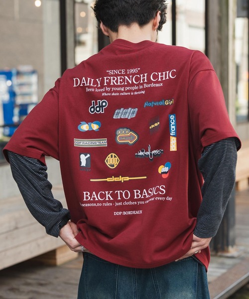 ddp(ディーディーピー)の「ddp/ディーディーピー 別注コラボオーバーサイズバックプリント半袖Tシャツ(Tシャツ/カットソー・メンズ・ブラック/ホワイト/ネイビー/ホワイト系/ブラック系/グレー系/ネイビー系/ワイン系/ワイン/チャコール・M/L/XL)」の10枚目の写真