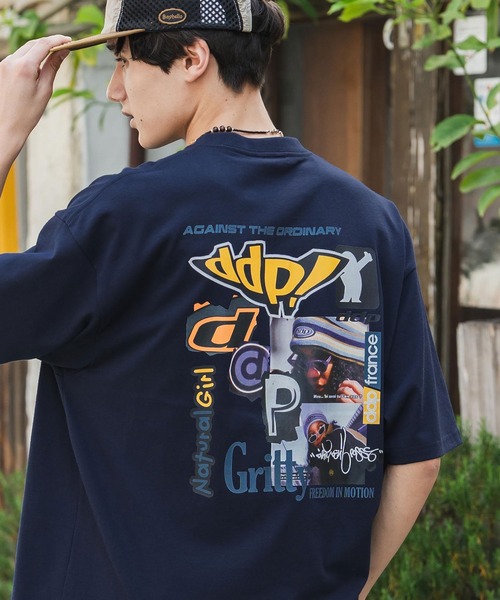 ddp(ディーディーピー)の「ddp/ディーディーピー 別注コラボオーバーサイズバックプリント半袖Tシャツ(Tシャツ/カットソー・メンズ・ブラック/ホワイト/ネイビー/ホワイト系/ブラック系/グレー系/ネイビー系/ワイン系/ワイン/チャコール・M/L/XL)」の7枚目の写真